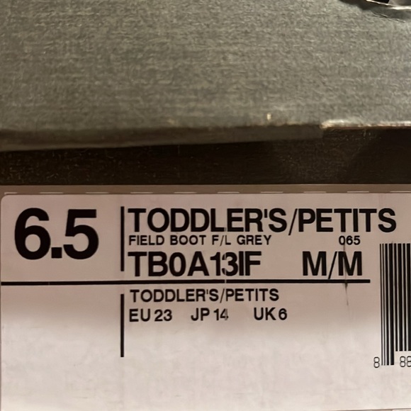 Timberland Baby Toddler Gray Nubuck Leather Field Boot Shoes | NEW in BOX/NWT!! - Picture 6 of 7